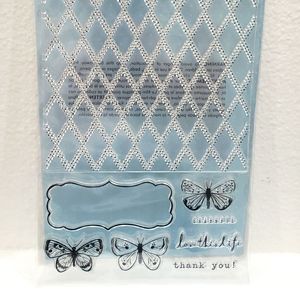 X-Large background stamp plus butterflies